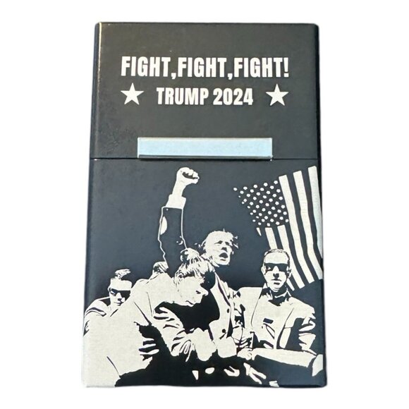 TRUMP 2024 Cigarette Case - Aluminum Alloy - New! Durable & Stylish Holder - Picture 3 of 5